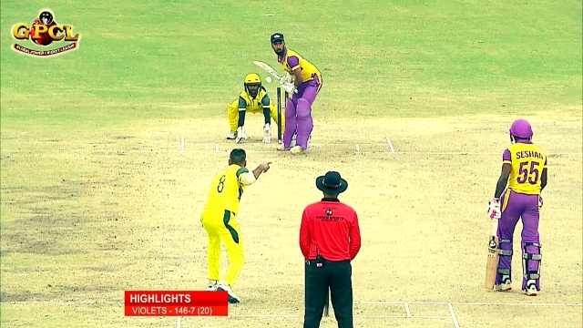 Match 11 – GPCL: Shabik and Udara helps Sri Lankan Violets to a decent total against Australian Golds