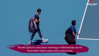 Tennis News : Novak Djokovic trains as visa case takes new twist with COVID admission