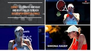 Australian Open : Cornet celebrates birthday and beats Halep to reach Aussie Open quarter-finals
