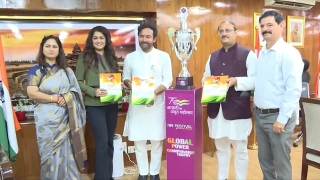 Union Minister G Kishen Reddy unveils NRI festival- Global Power Championship Trophy as part of Azadi Ka Amrit Mahotsav