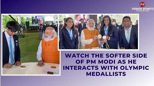 Sports News : Watch the Softer Side of PM Modi as he interacts with Olympic Medallists