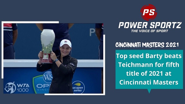 Tennis News : Top seed Barty beats Teichmann for fifth title of 2021 at Cincinnati Masters