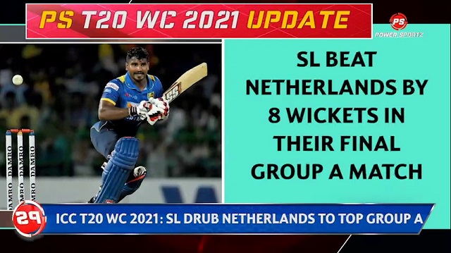 Cricket News : SL DRUB NETHERLANDS TO TOP GROUP A